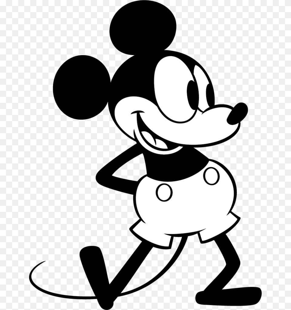 Original Mickey Mouse, Stencil, Cartoon, Snowman, Snow Free Png Download
