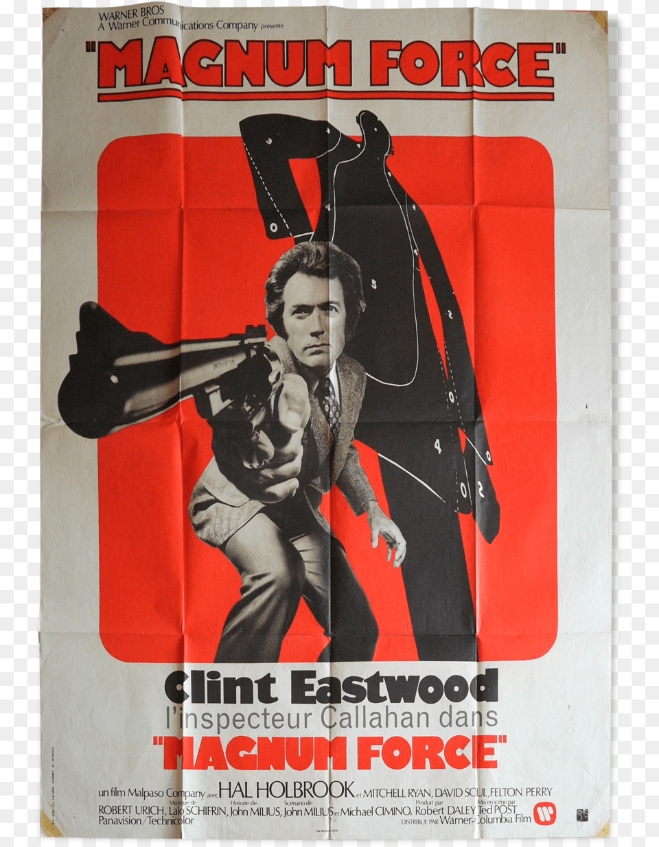 Original Movie Poster Affiche Film Magnum Force, Advertisement, Adult, Male, Man Free Png