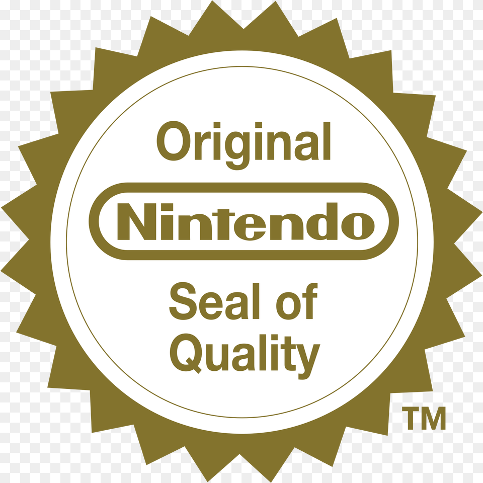 Original Nintendo Seal Of Quality Emblem Nintendo Seal Of Quality, First Aid, Logo, Gold Free Transparent Png