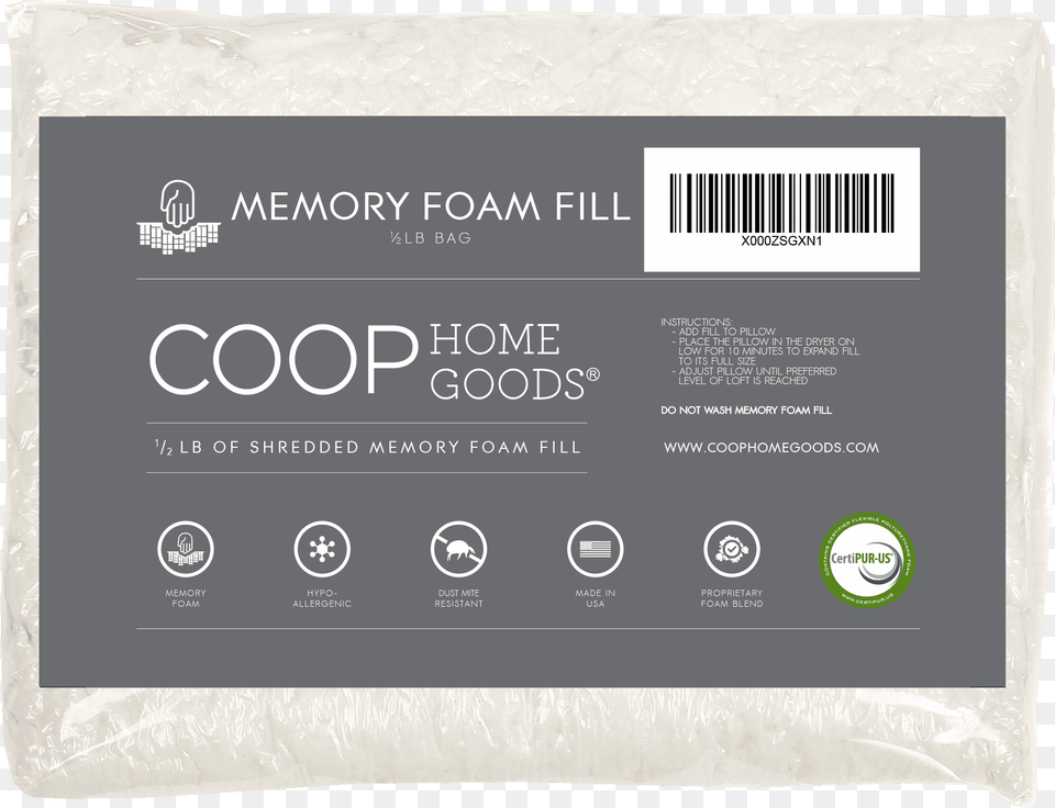 Original Pillow Refill Label, Cushion, Home Decor Png Image