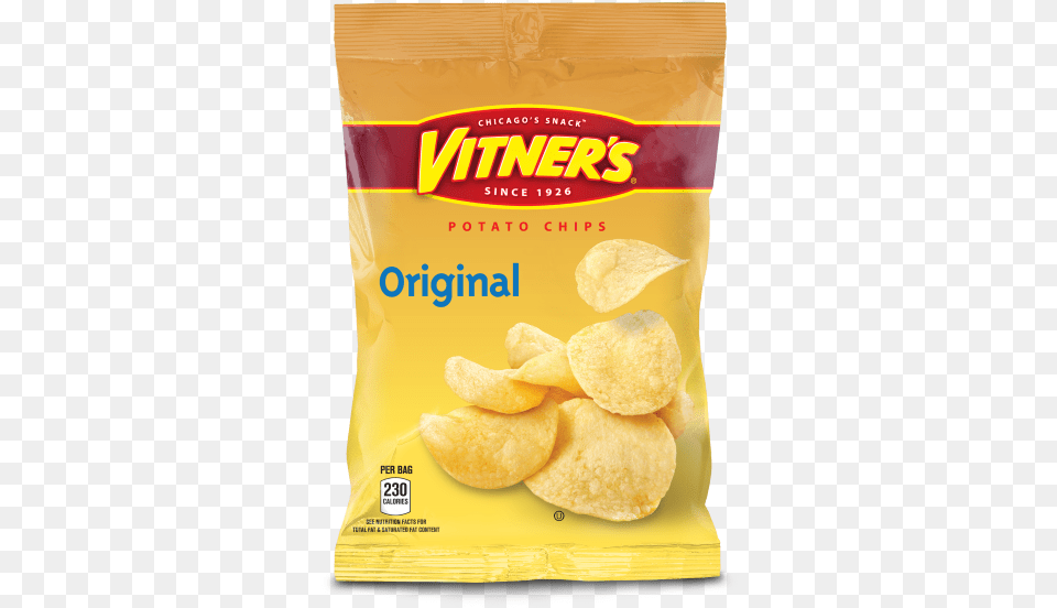 Original Plain Potato Chips Vitner39s Big Bag Potato Chips, Food, Snack, Bread, Cracker Png Image