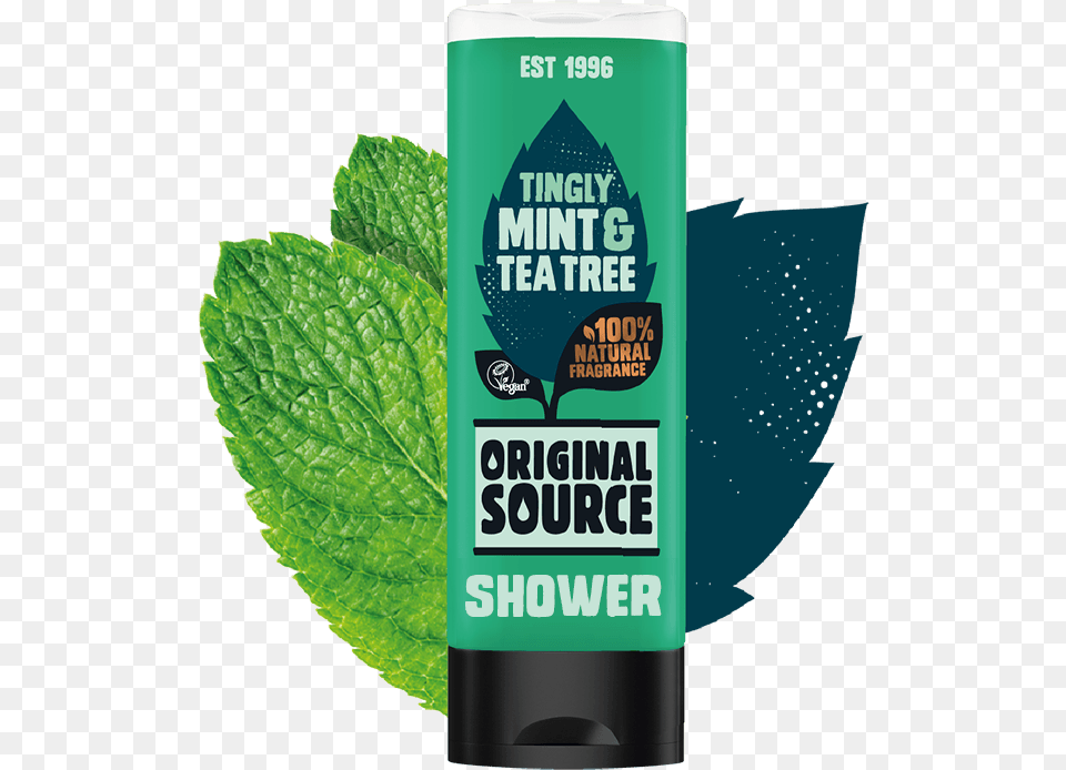 Original Source Mint U0026 Tea Tree Shower Gel Original Source Mint Tea Tree Shower Gel, Herbs, Plant, Leaf, Herbal Free Transparent Png