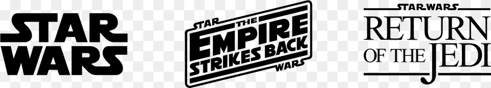 Original Star Wars Logos, Gray Png