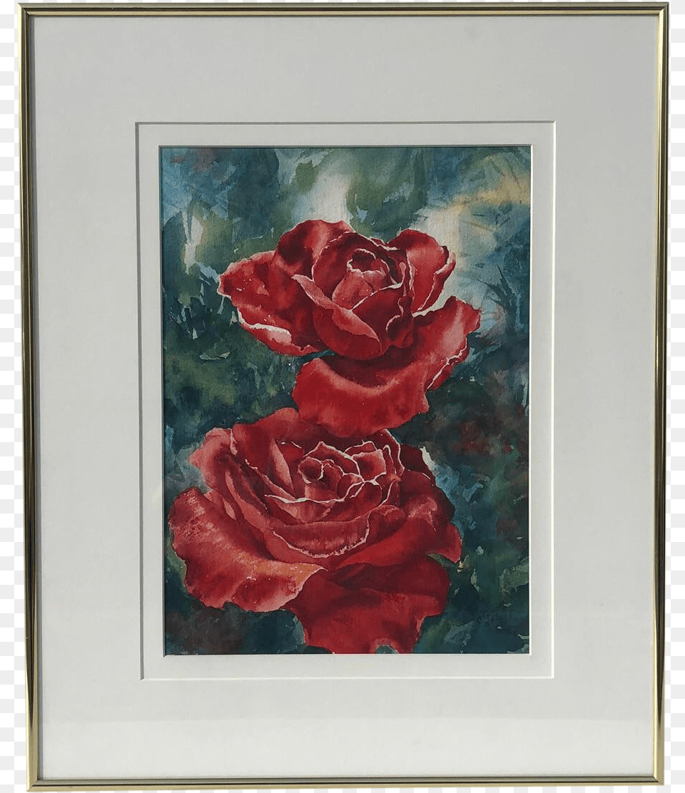 Original Watercolor Roses By Connie Glowacki Picture Frame, Flower, Plant, Rose, Art Free Transparent Png