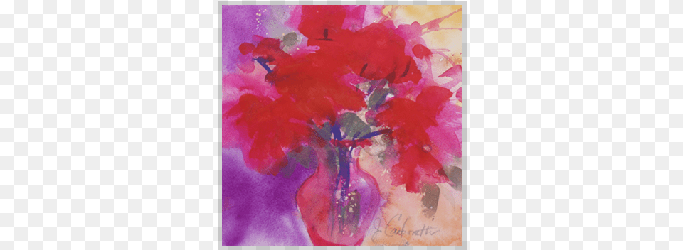 Original Watercolors By Jeanne Carbonetti Watercolor Painting, Art, Flower, Geranium, Modern Art Png