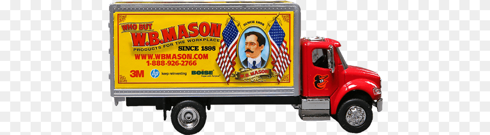 Orioles Wb Mason Delivery Truck, Advertisement, Moving Van, Transportation, Van Free Png