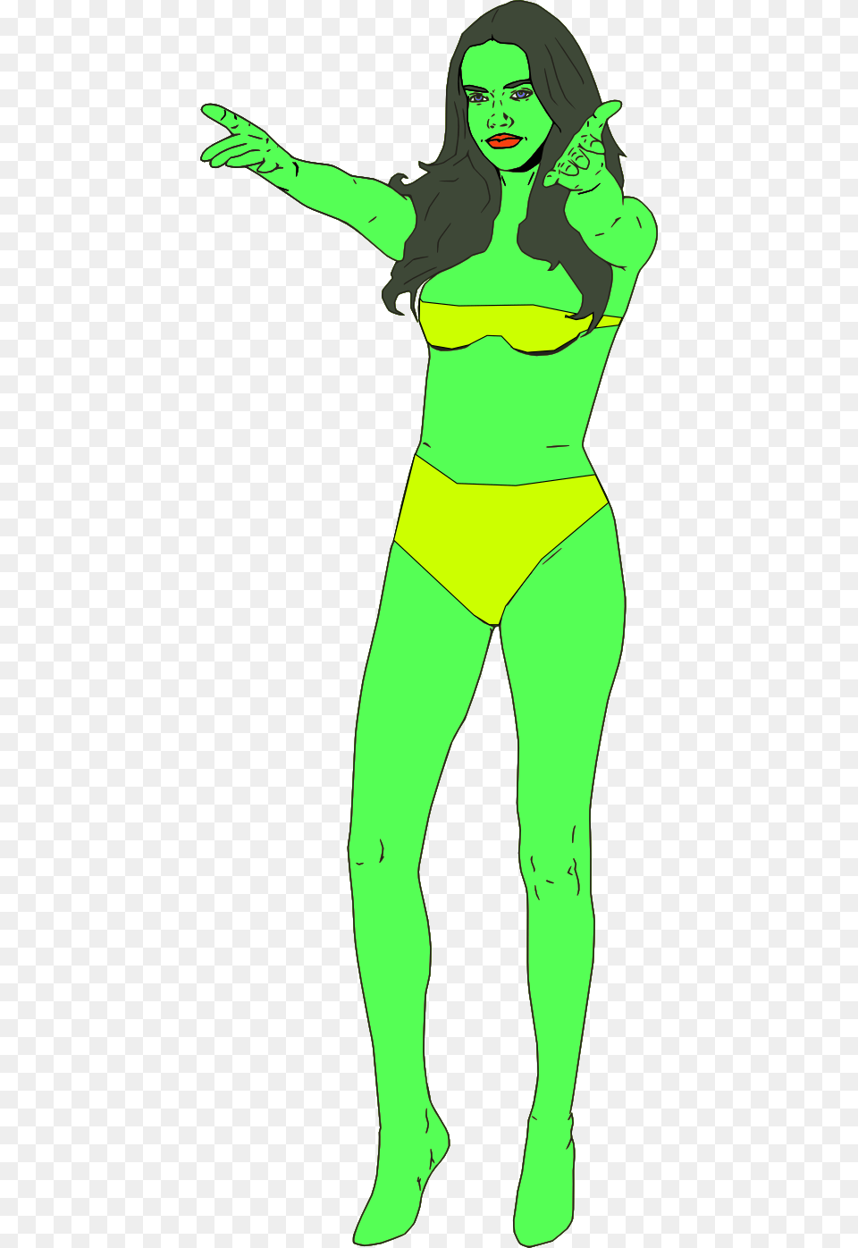 Orion Slave Girl Clipart, Green, Person, Adult, Female Free Png