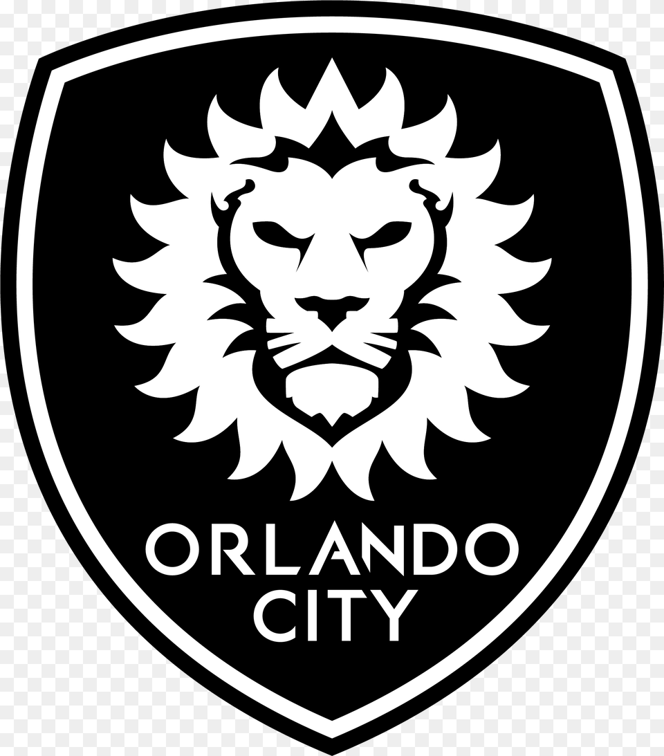 Orlando City Sc Logo Transparent Orlando City Soccer Logo, Emblem, Symbol, Person, Face Free Png Download