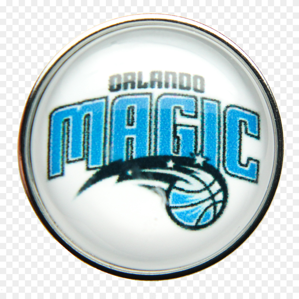 Orlando Magic Nba Basketball Logo Snap Charm, Badge, Emblem, Symbol, Plate Free Transparent Png
