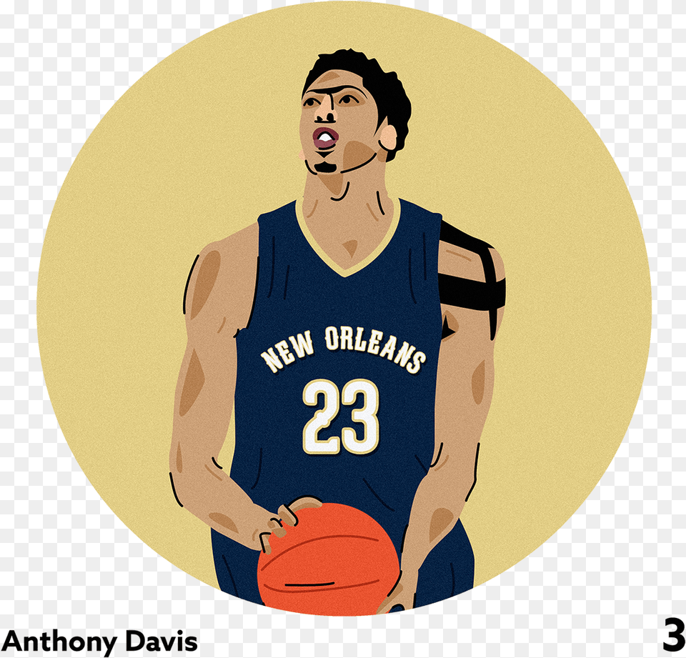 Orleans Pelicans Anthony Basketball Moves, Adult, Person, Man, Male Png Image