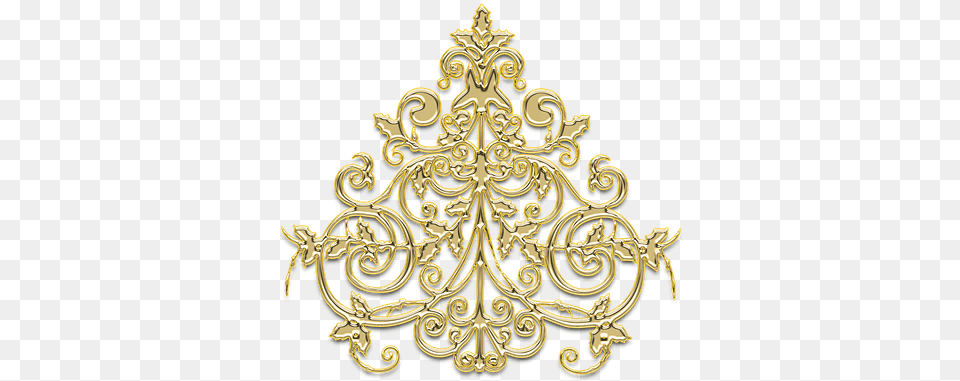 Ornament, Chandelier, Lamp, Gold, Pattern Free Png