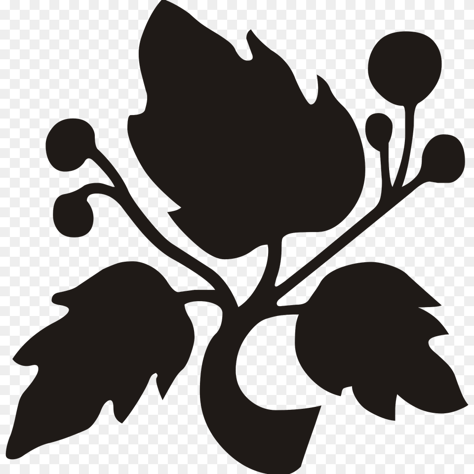 Ornament Black R Clipart, Leaf, Plant, Silhouette Free Transparent Png