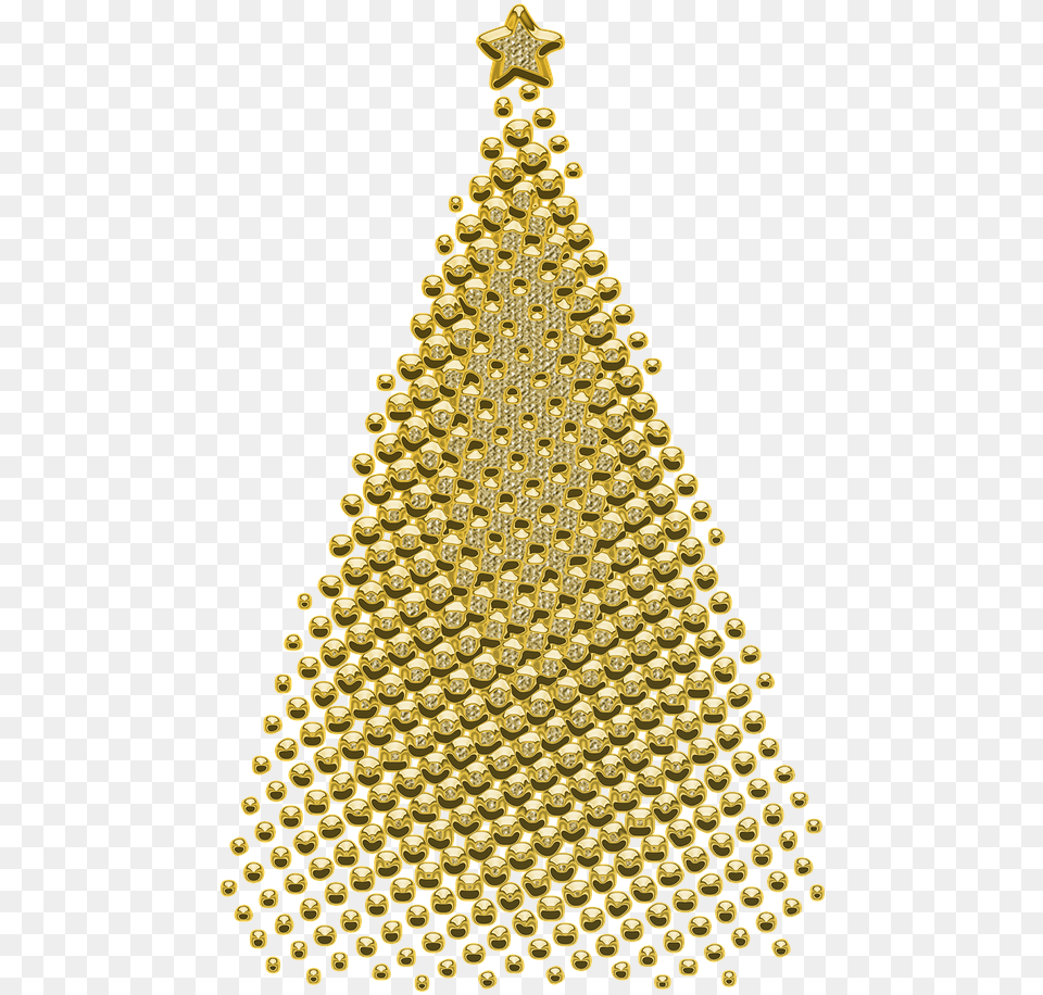 Ornament Decor Golden Photo, Gold, Accessories, Triangle, Christmas Free Png Download