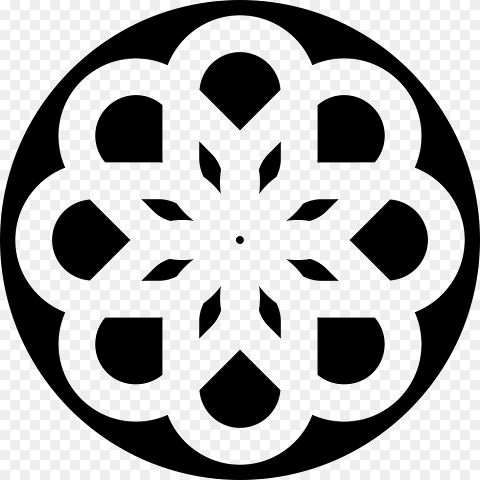 Ornament Flower Telephone Wire Cross Section, Stencil, Nature, Outdoors, Snow Png