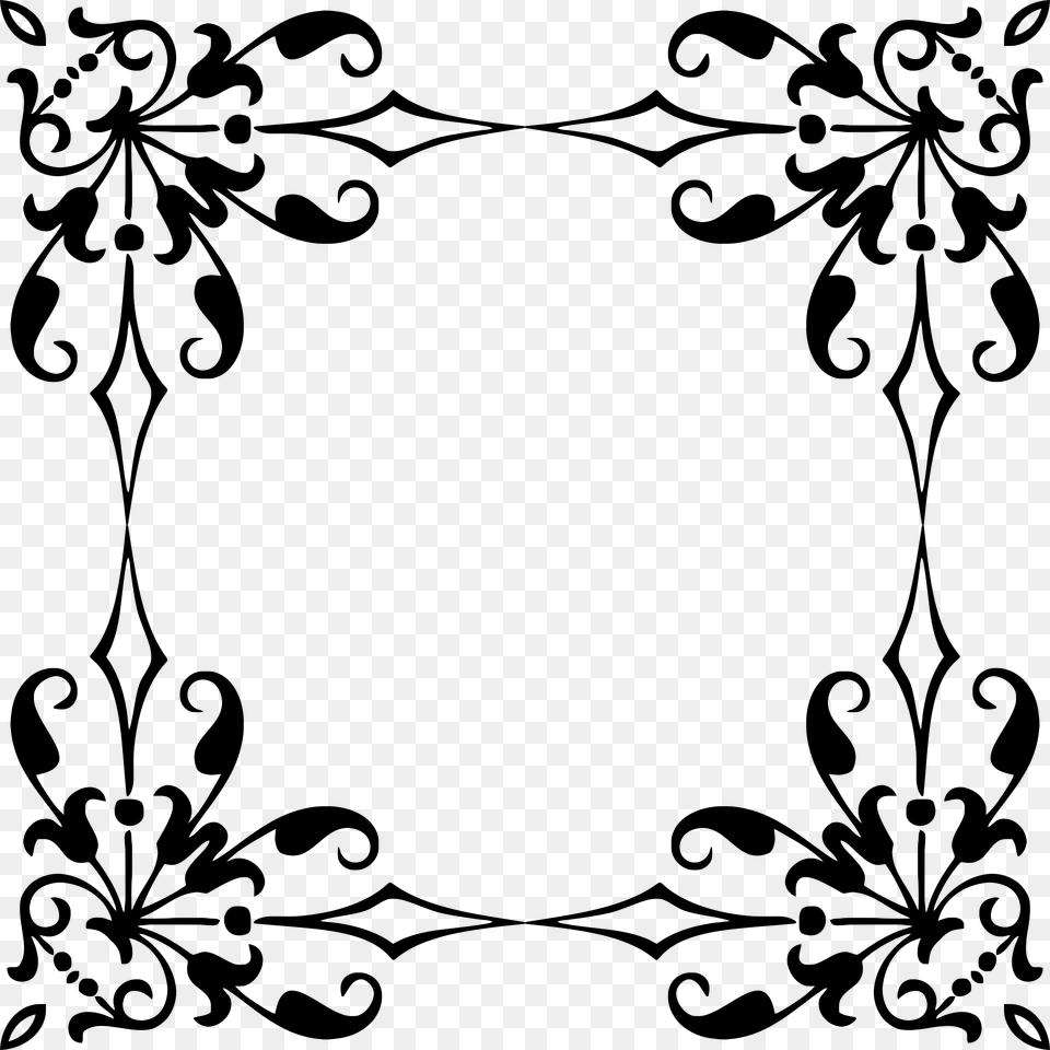 Ornamental Clipart Divider, Gray Free Png