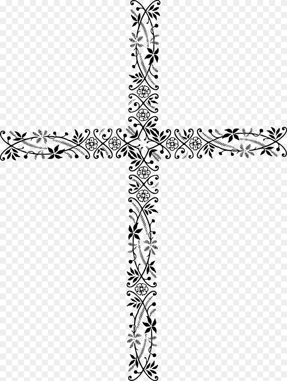 Ornamental Cross Clipart, Symbol, Green Free Transparent Png