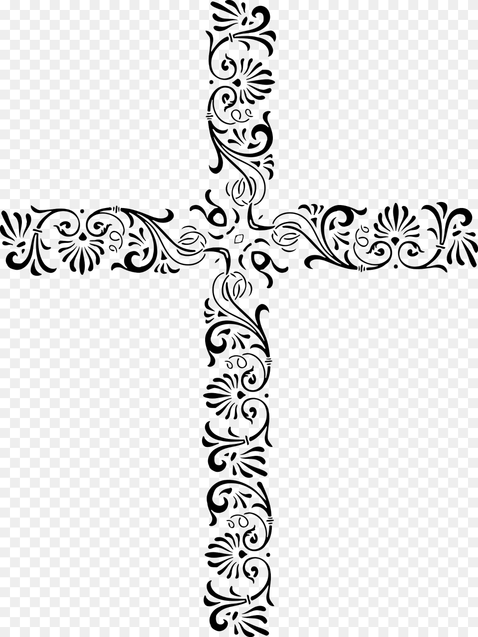 Ornamental Cross Clipart, Green, Symbol, Pattern, Art Free Png Download