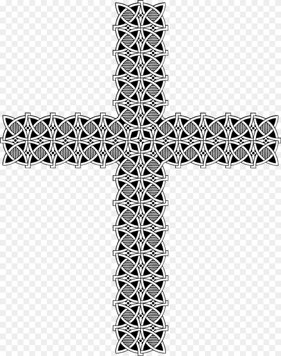 Ornamental Cross Clipart, Symbol, Green Png