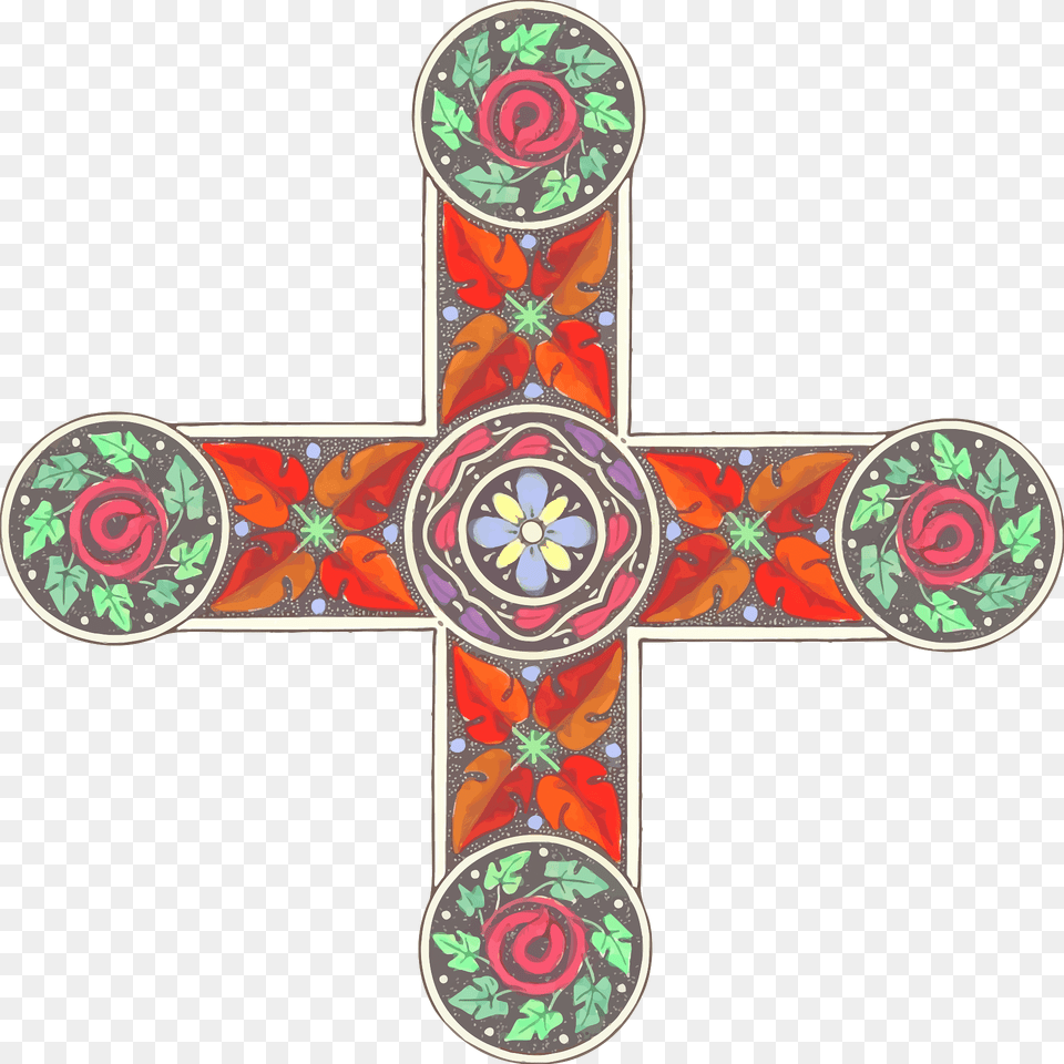 Ornamental Cross Clipart, Art, Floral Design, Graphics, Pattern Free Png