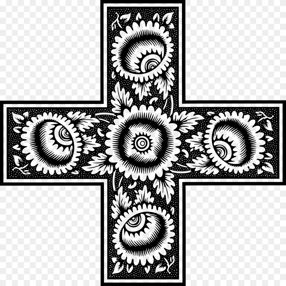 Ornamental Cross Clipart, Pattern, Symbol Free Png