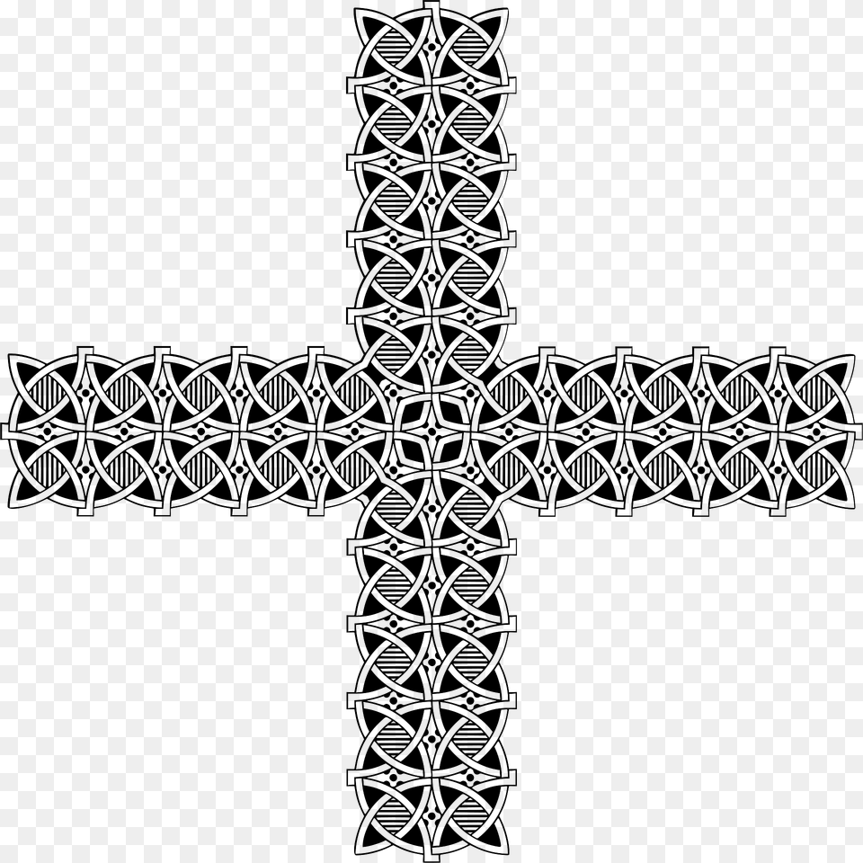 Ornamental Cross Clipart, Green, Symbol Free Png