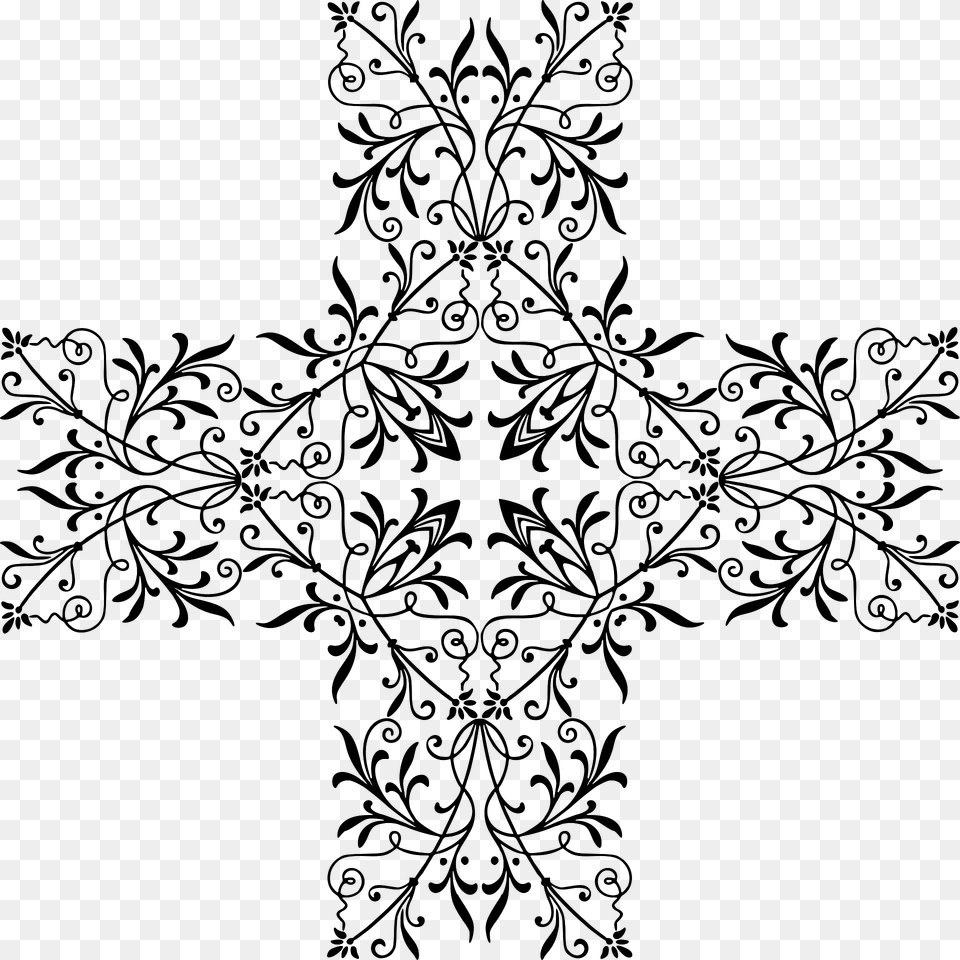Ornamental Cross Clipart, Art, Floral Design, Graphics, Pattern Free Png