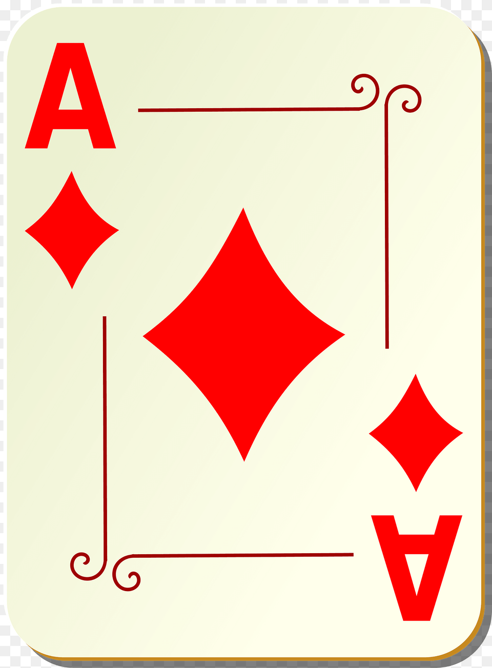 Ornamental Deck Ace Of Diamonds Clipart, Symbol Png Image
