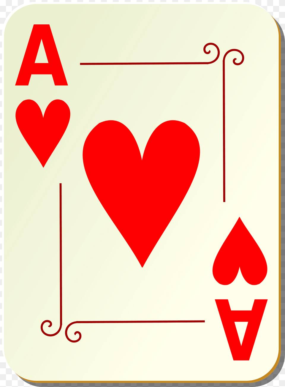 Ornamental Deck Ace Of Hearts Clipart, Heart Free Transparent Png