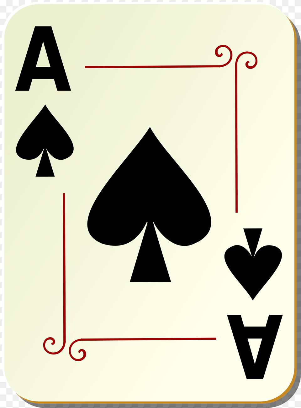 Ornamental Deck Ace Of Spades Clipart, Symbol, Text Free Transparent Png