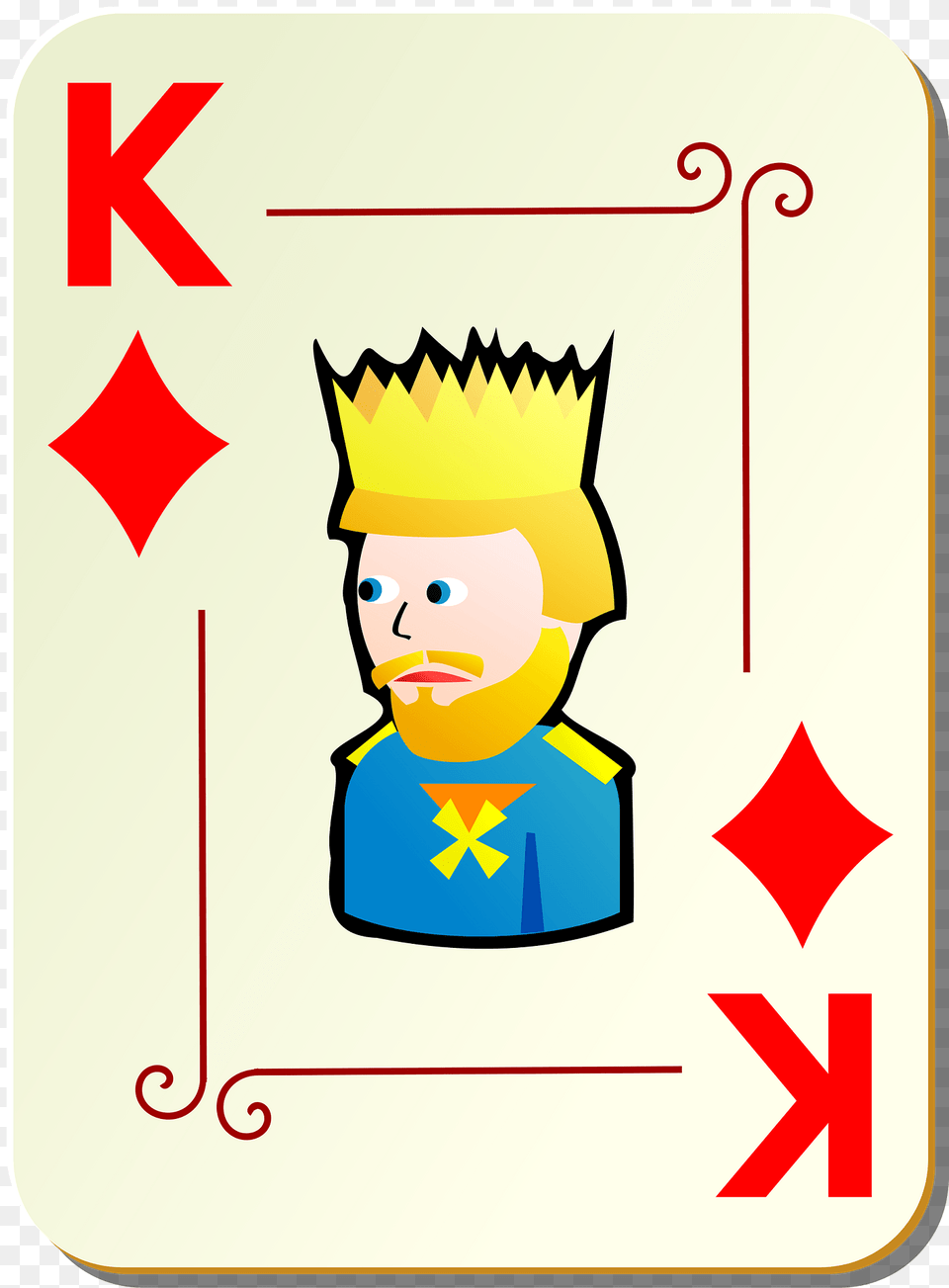 Ornamental Deck King Of Diamonds Clipart, Baby, Person, Text, Number Free Transparent Png