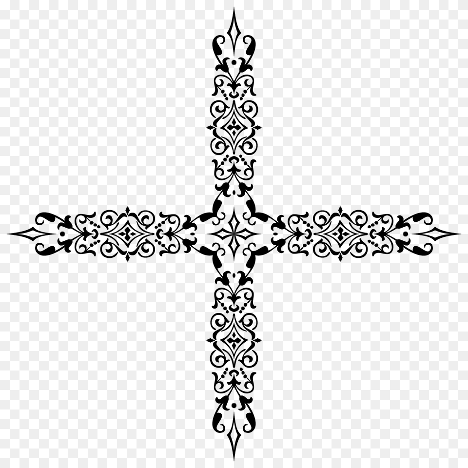 Ornamental Divider Cross 2 Clipart, Symbol Png