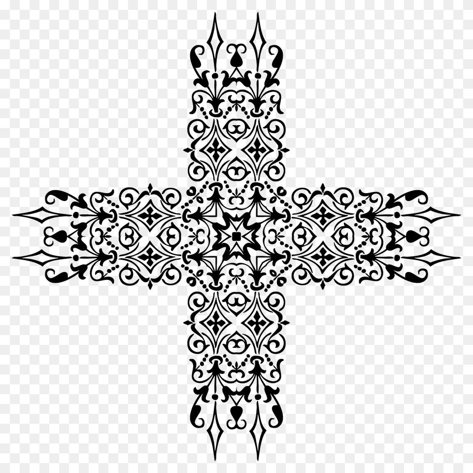 Ornamental Divider Cross 3 Clipart, Art, Floral Design, Graphics, Pattern Free Transparent Png