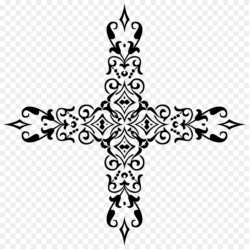 Ornamental Divider Cross Clipart, Art, Floral Design, Graphics, Pattern Free Png Download