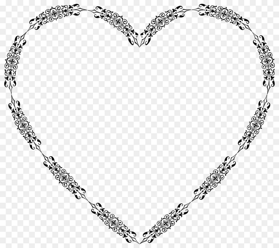 Ornamental Divider Heart Clipart, Accessories, Jewelry, Necklace Free Png Download