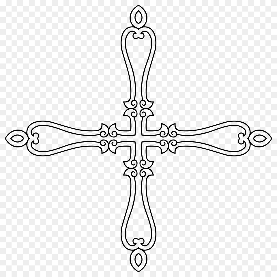 Ornamental Frame 2 Derivative 6 Clipart, Cross, Symbol Free Transparent Png