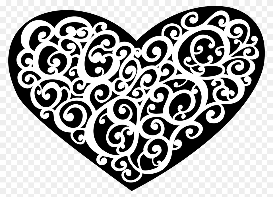 Ornamental Heart Clipart, Stencil, Pattern, Art Free Transparent Png