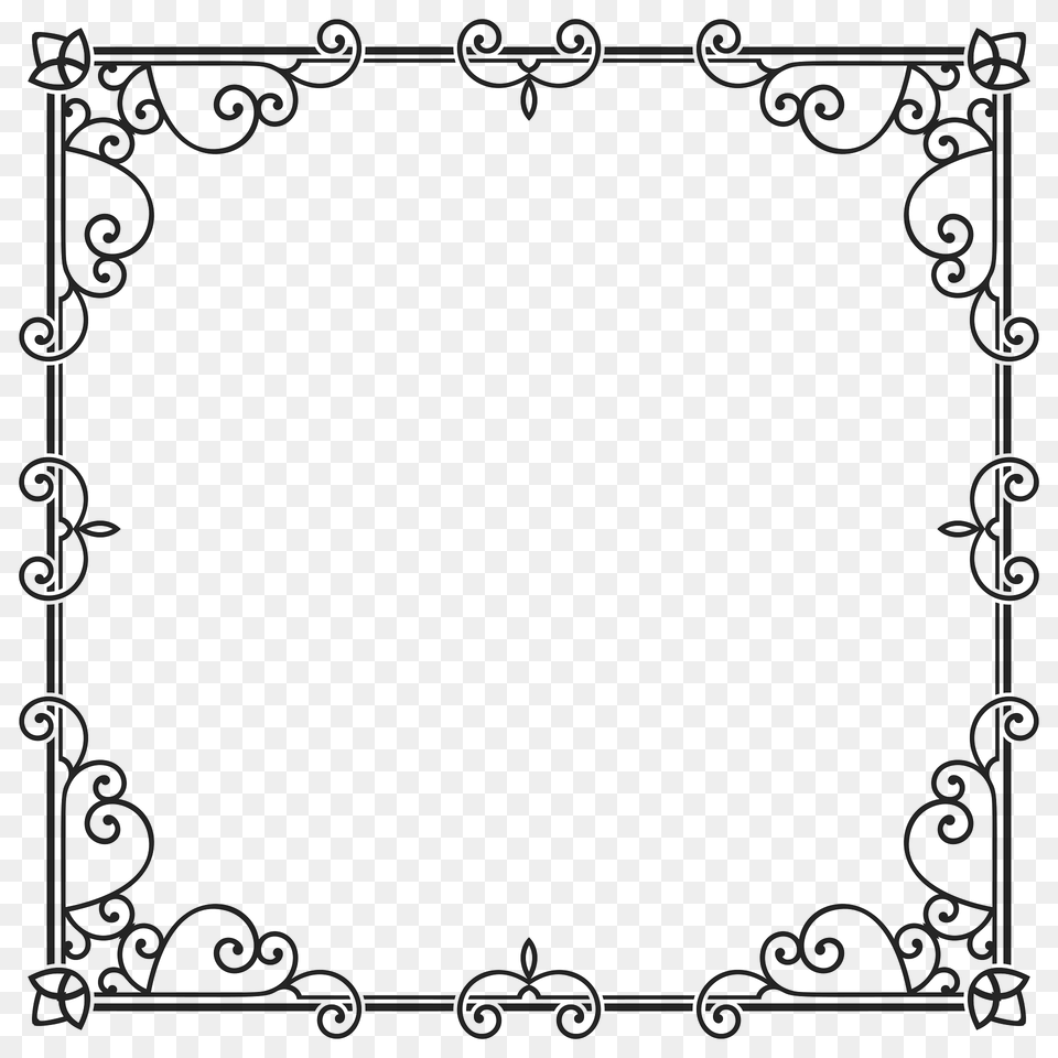 Ornamental Line Art Frame 2 Clipart, Home Decor, Floral Design, Graphics, Pattern Png