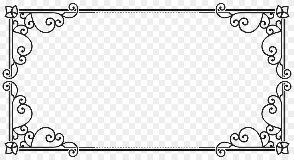 Ornamental Line Art Frame 5 Clipart, White Board Free Png