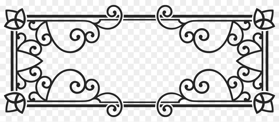 Ornamental Line Art Frame 6 Clipart, Text Free Png Download