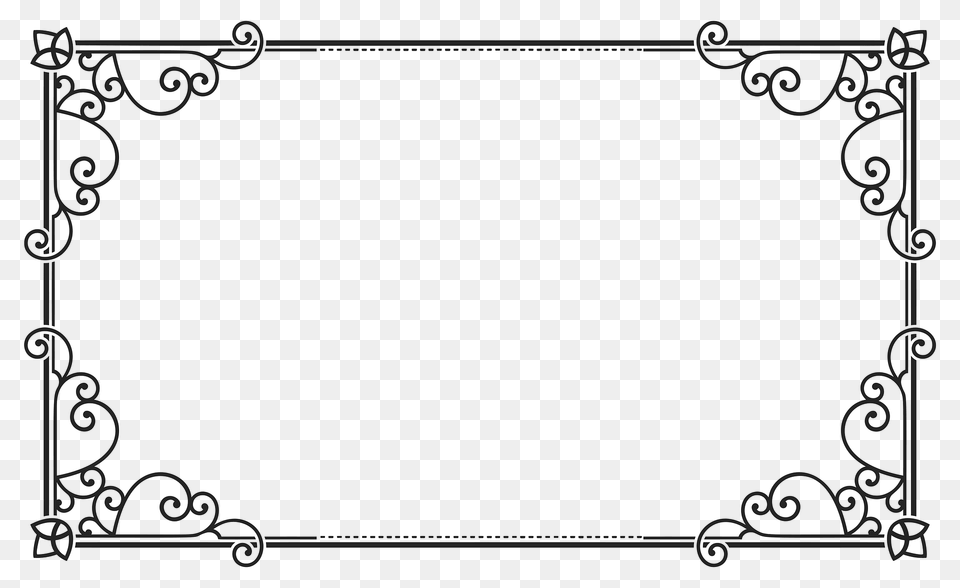 Ornamental Rectangular Frame Clipart, White Board Free Transparent Png