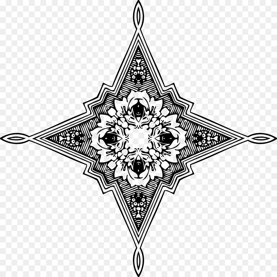 Ornamental Star Clipart, Pattern, Symbol Png Image