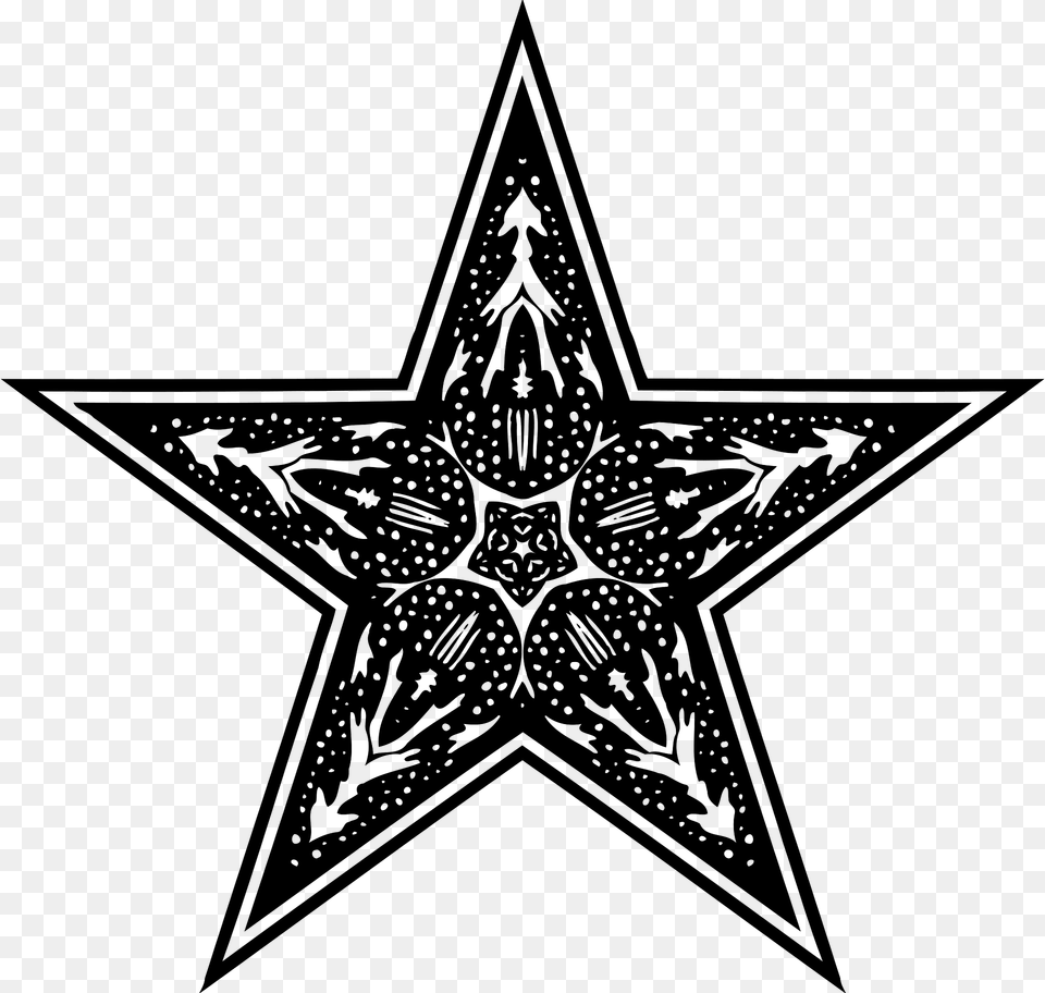 Ornamental Star Clipart, Star Symbol, Symbol, Cross Png Image