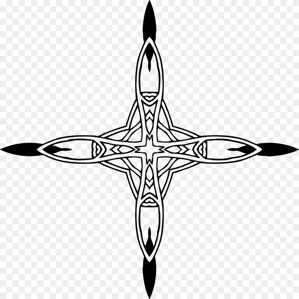 Ornamental Star Clipart, Cross, Symbol, Animal, Fish Free Png