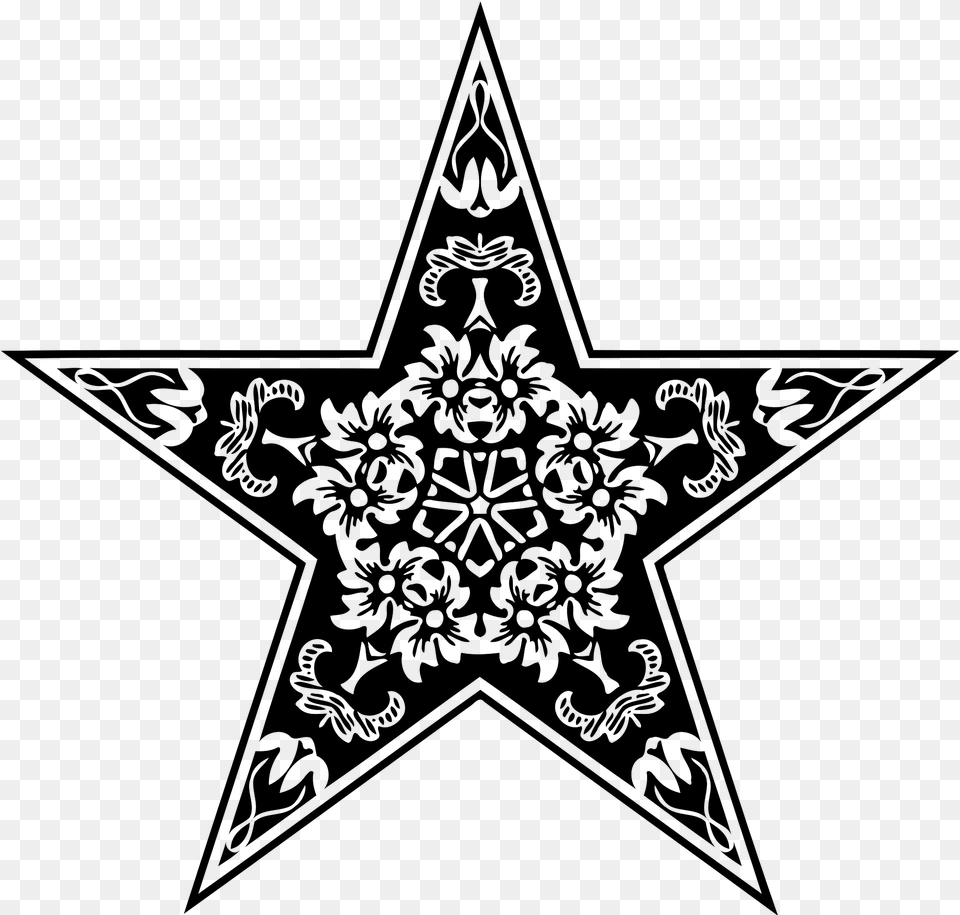 Ornamental Star Clipart, Star Symbol, Symbol, Pattern Png