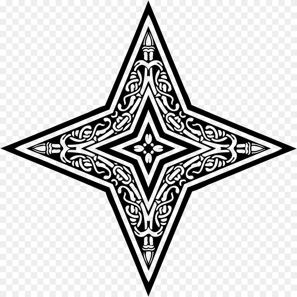 Ornamental Star Clipart, Symbol, Star Symbol, Cross, Pattern Free Transparent Png