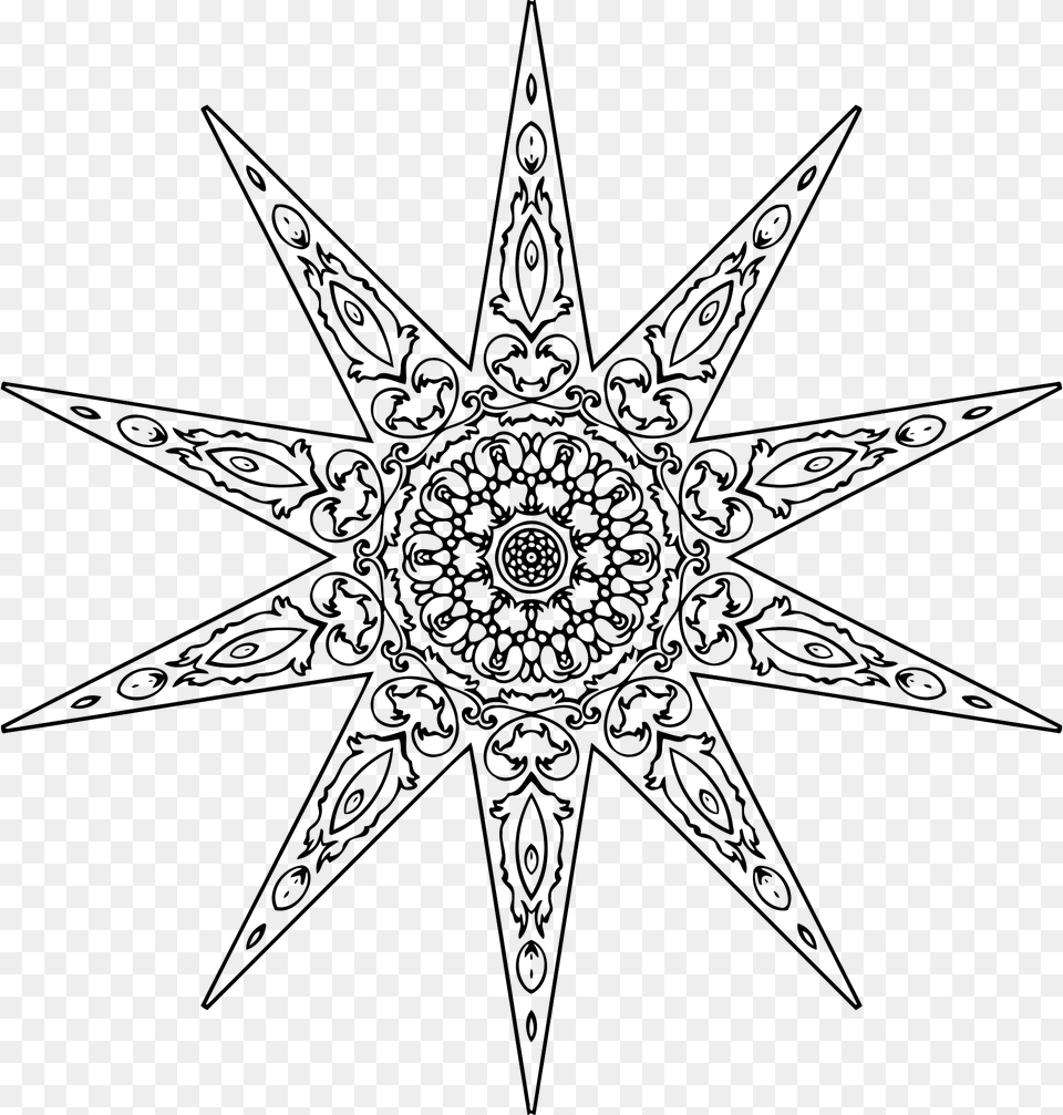 Ornamental Star Clipart, Pattern, Accessories, Art Free Png
