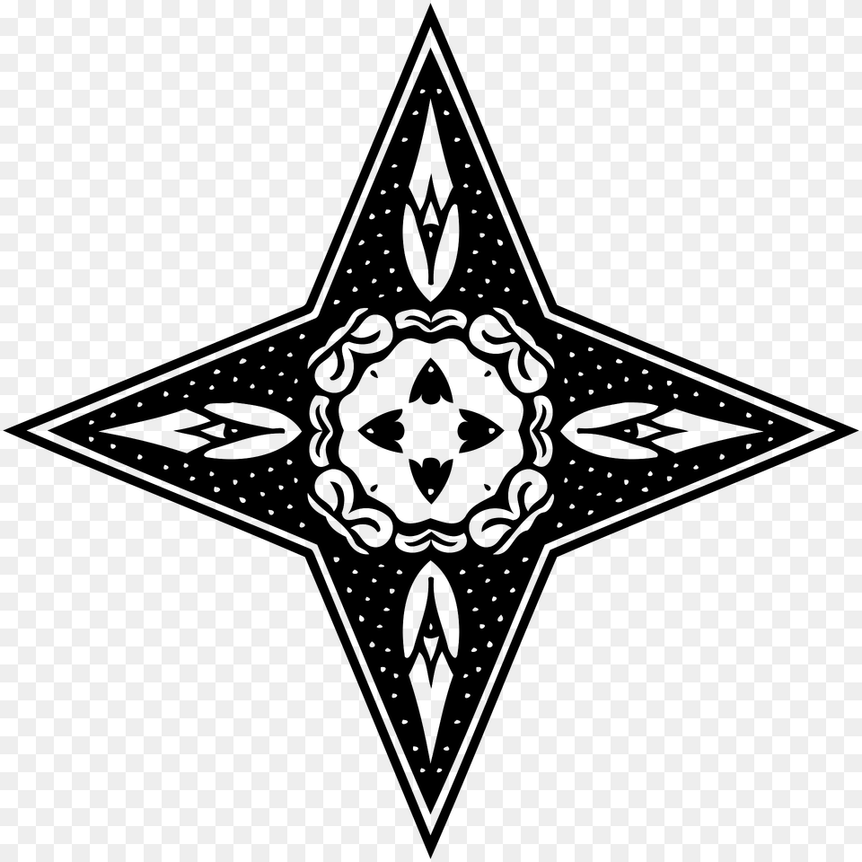 Ornamental Star Clipart, Symbol, Star Symbol, Face, Head Png Image