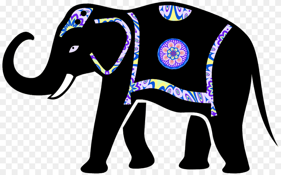 Ornamented Elephant Clipart, Animal, Mammal, Wildlife Free Png