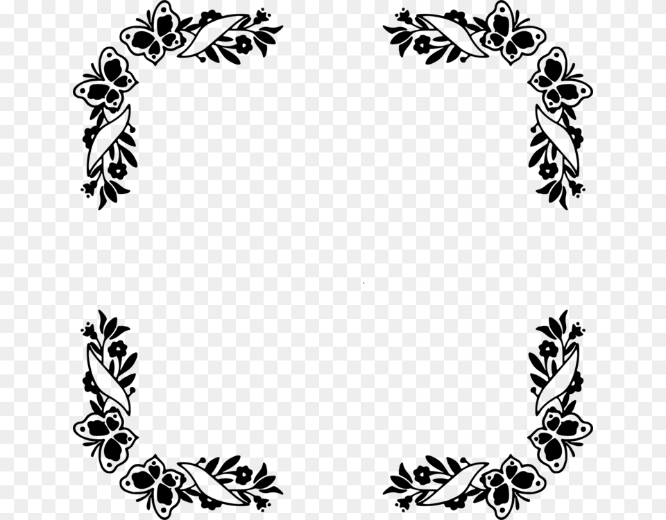 Ornamentplantleaf, Gray Free Png Download