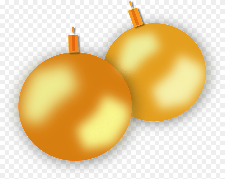 Ornaments Christmas Celebration Vector Graphic On Pixabay Christmas Ball Yellow, Food, Fruit, Plant, Produce Free Png Download